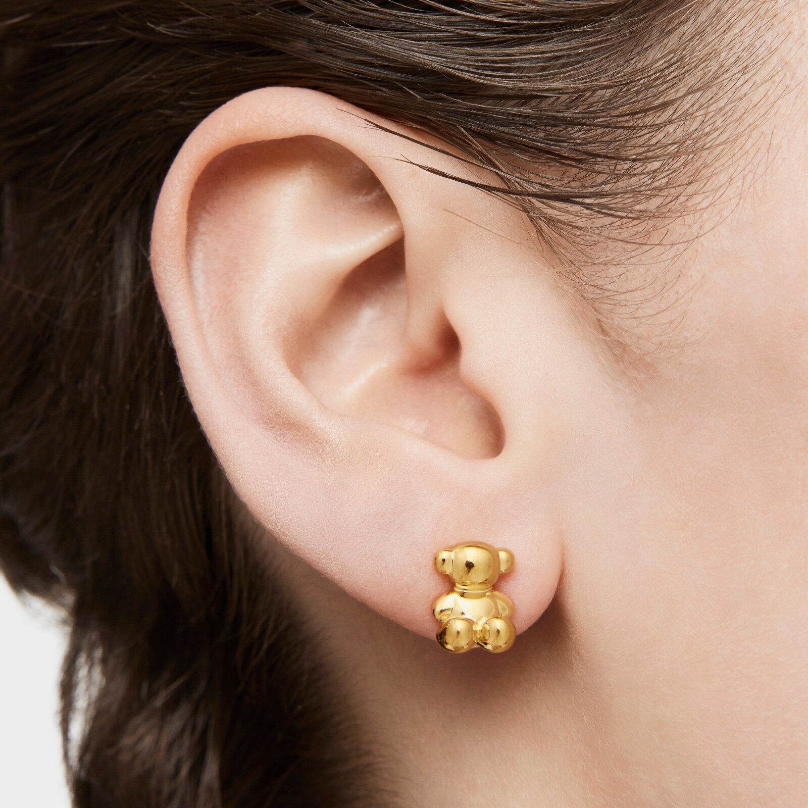 PENDIENTES TOUS 1ª BAÑO ORO BOLD BEAR PLATA LEY - 6