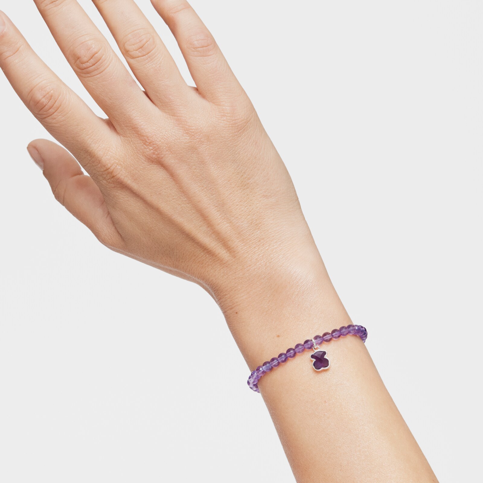 PULSERA TOUS AMATISTAS1 OSO PLATA LEY - 5