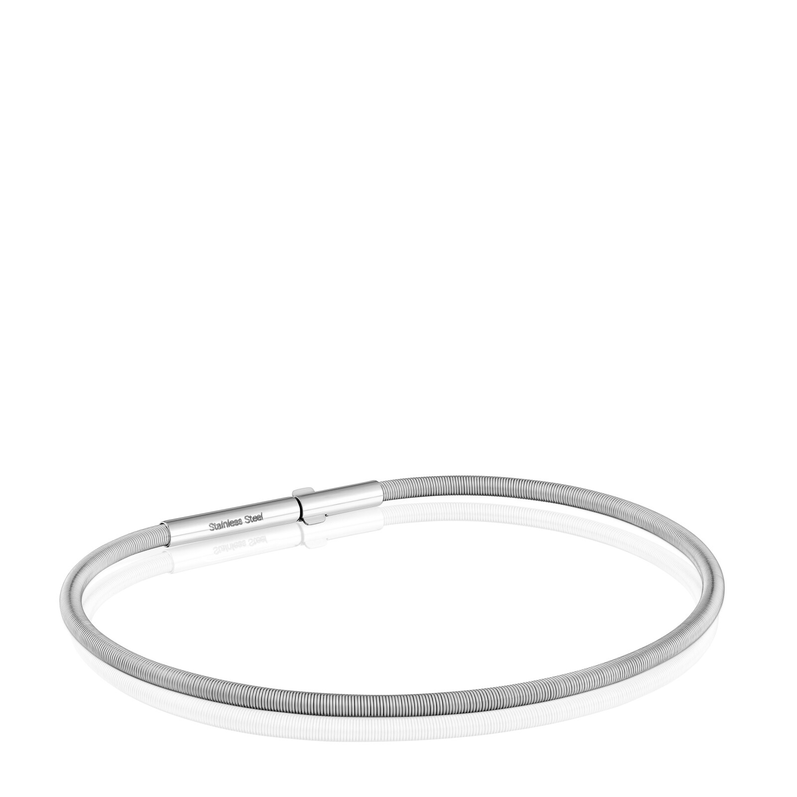 PULSERA ACERO TUBO MESH 2MM 16,5CM - 1