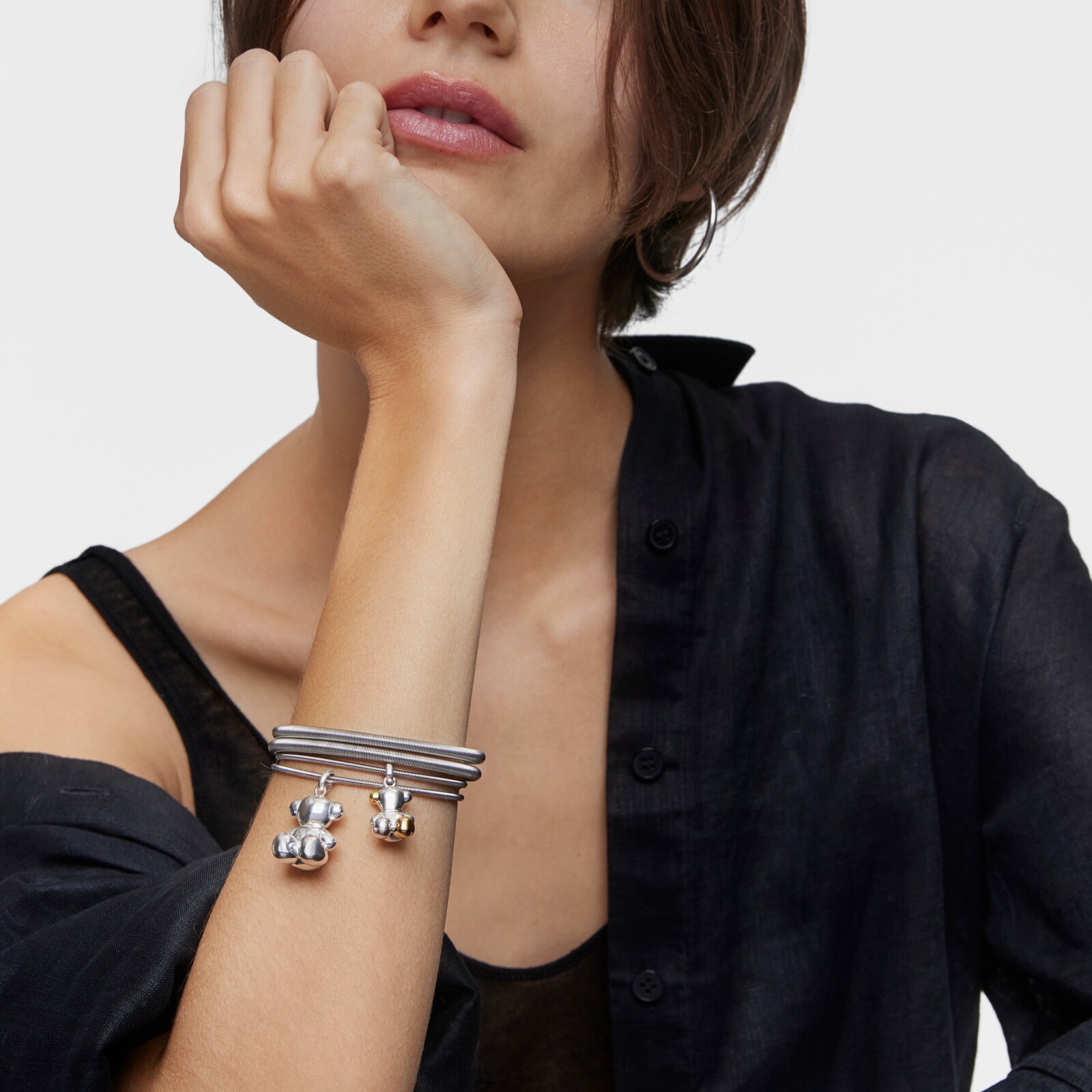 PULSERA ACERO TUBO MESH 2MM 16,5CM - 5