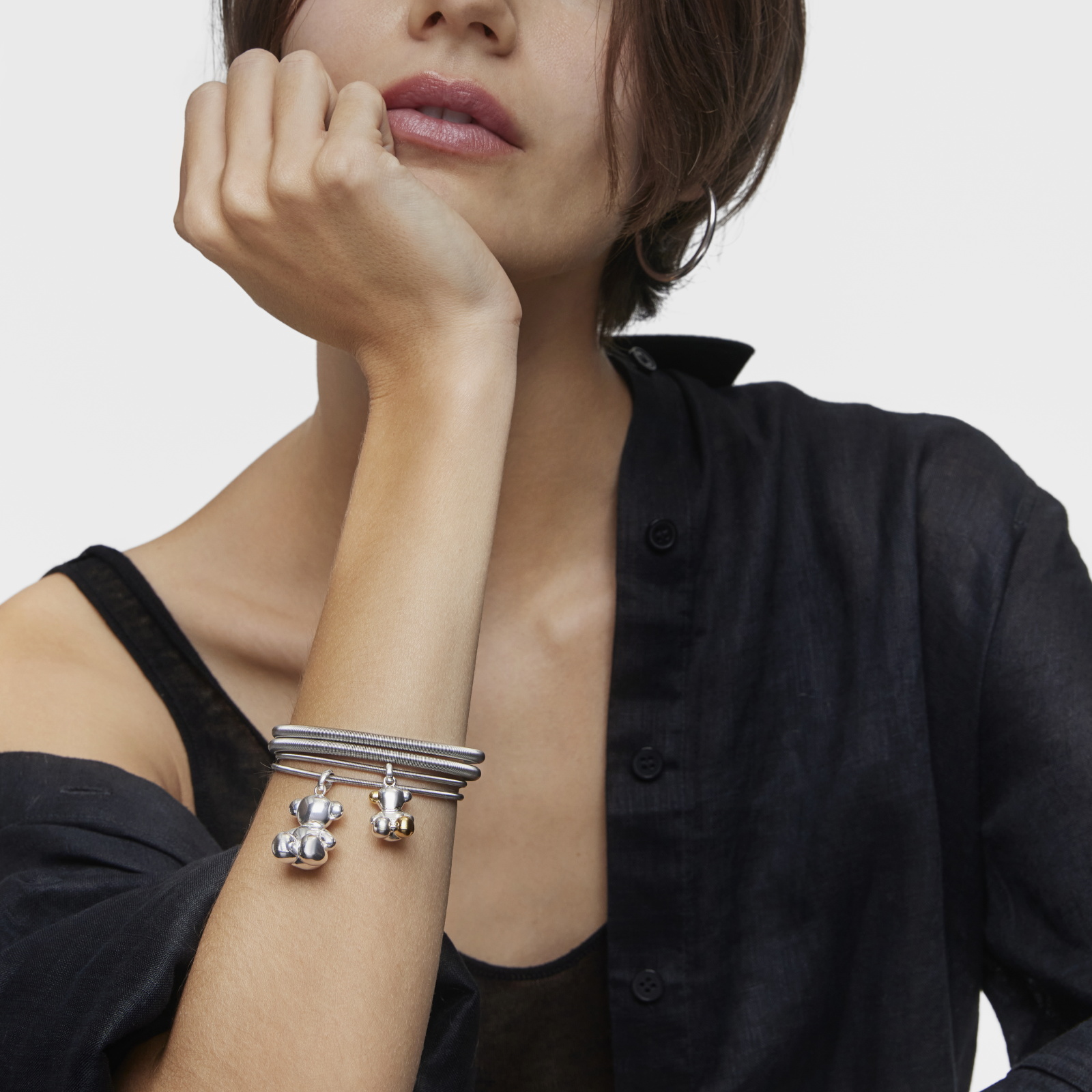 PULSERA ACERO TUBO MESH 2MM 16,5CM - 7