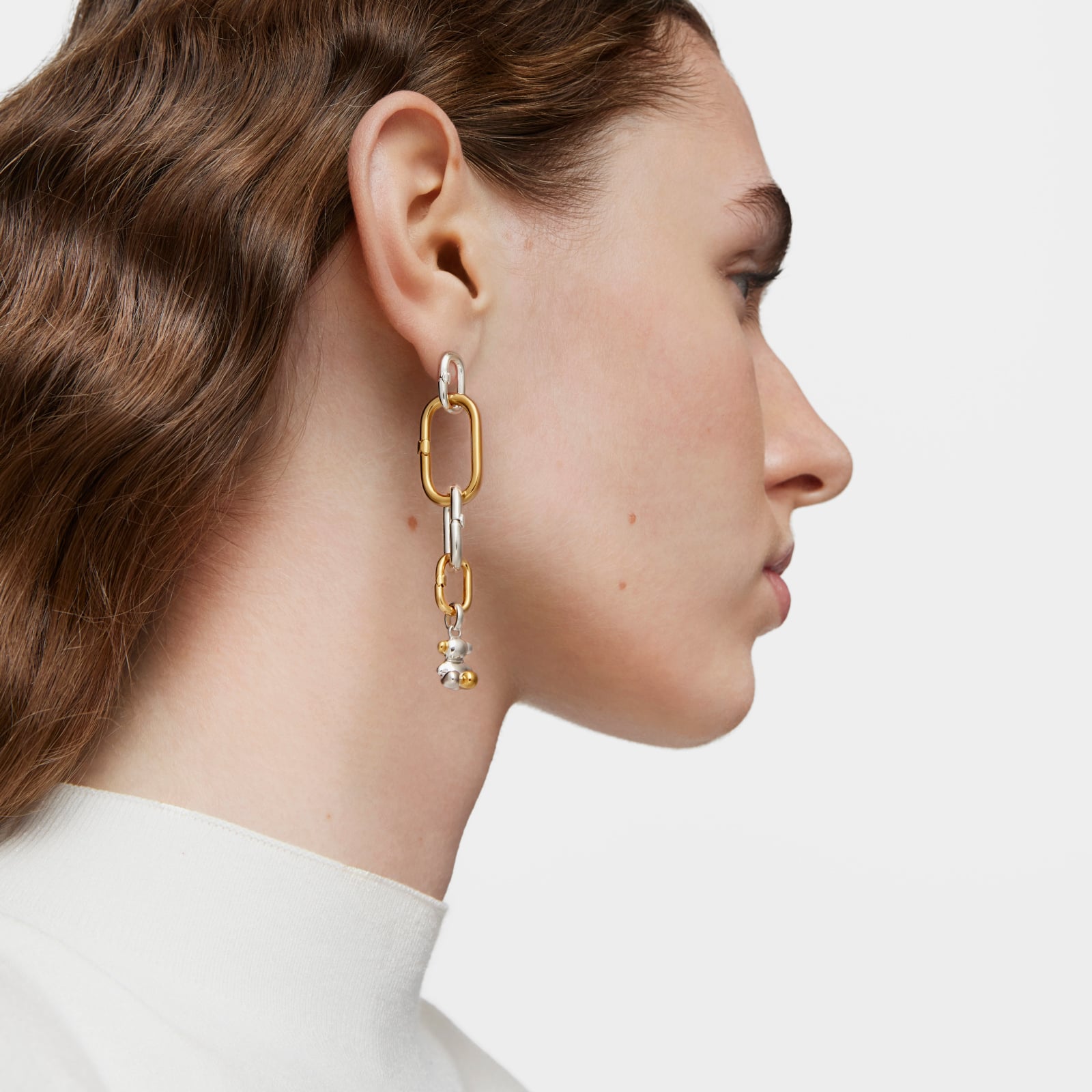 PENDIENTES TOUS PLATA 1ª LEY OVAL 10MM - 8