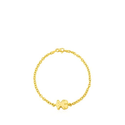 PULSERA ORO 1 LEY OSO MICRO CADENA - 1