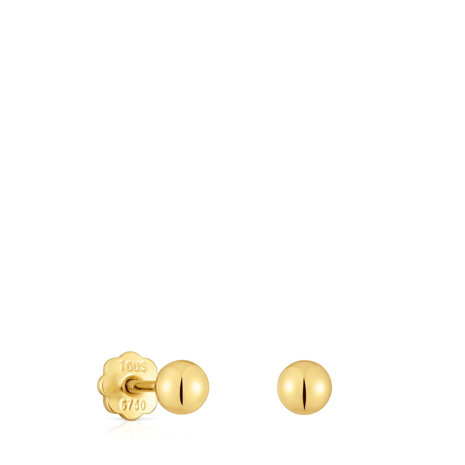 PENDIENTE ORO 1ªLEY BEBE BOLA 4MM - 1