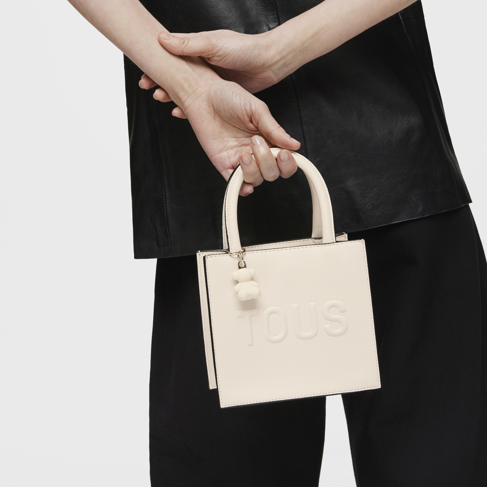 BOLSO MINI CUBE TOUS BRENDA BEIGE - 5