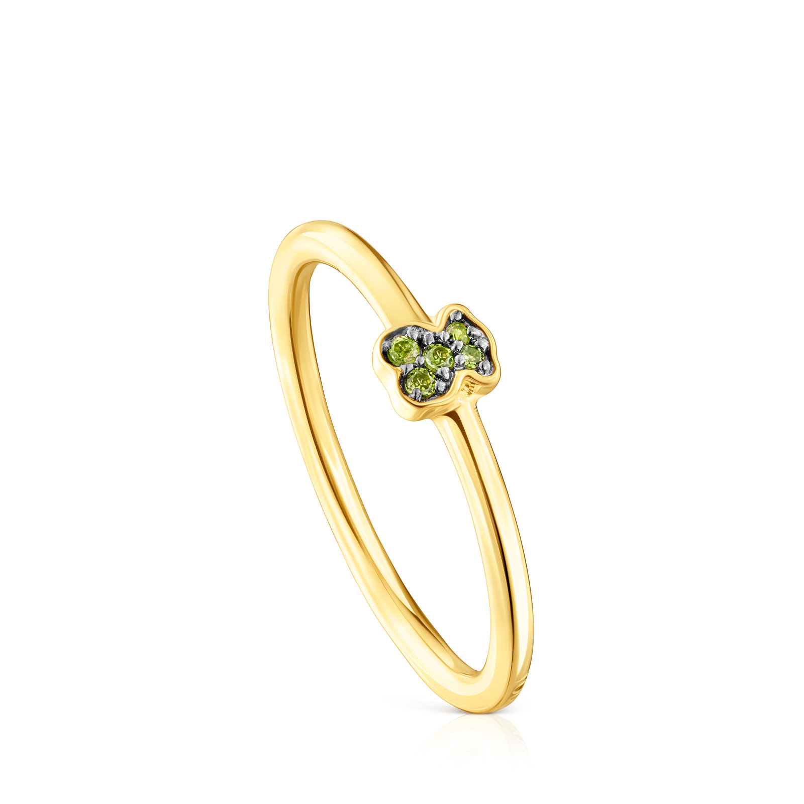 ANILLO TOUS SORTIJA PLATA1 LEY BA O RUTENI GEMAS N14 - 2