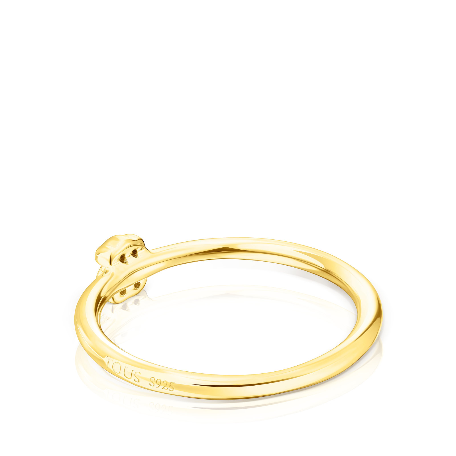ANILLO TOUS SORTIJA PLATA1 LEY BA O RUTENI GEMAS N14 - 3