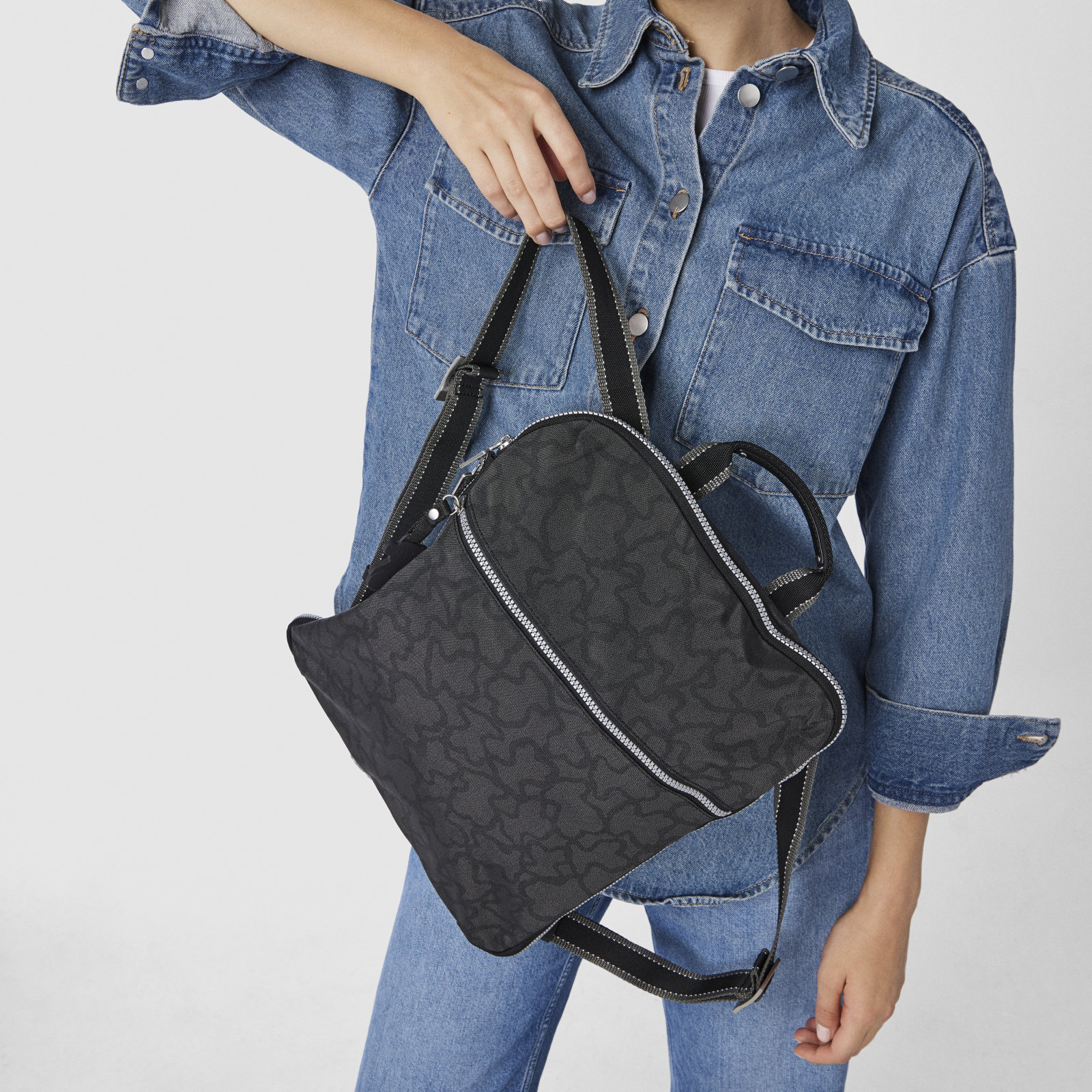 MOCHILA, NYLON, KN COLORES, ANTRACITA NEGRO - 7
