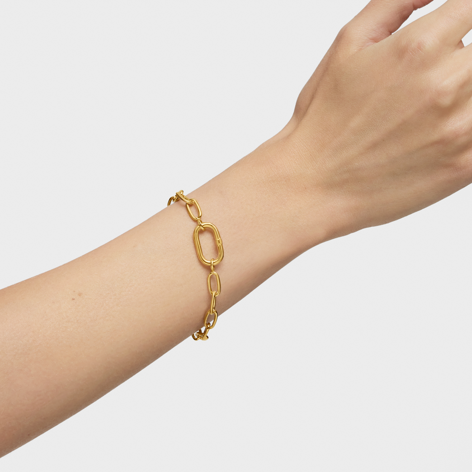 PULSERA TOUS PLATA 1ªLEY BAÑO ORO OVAL XL - 3