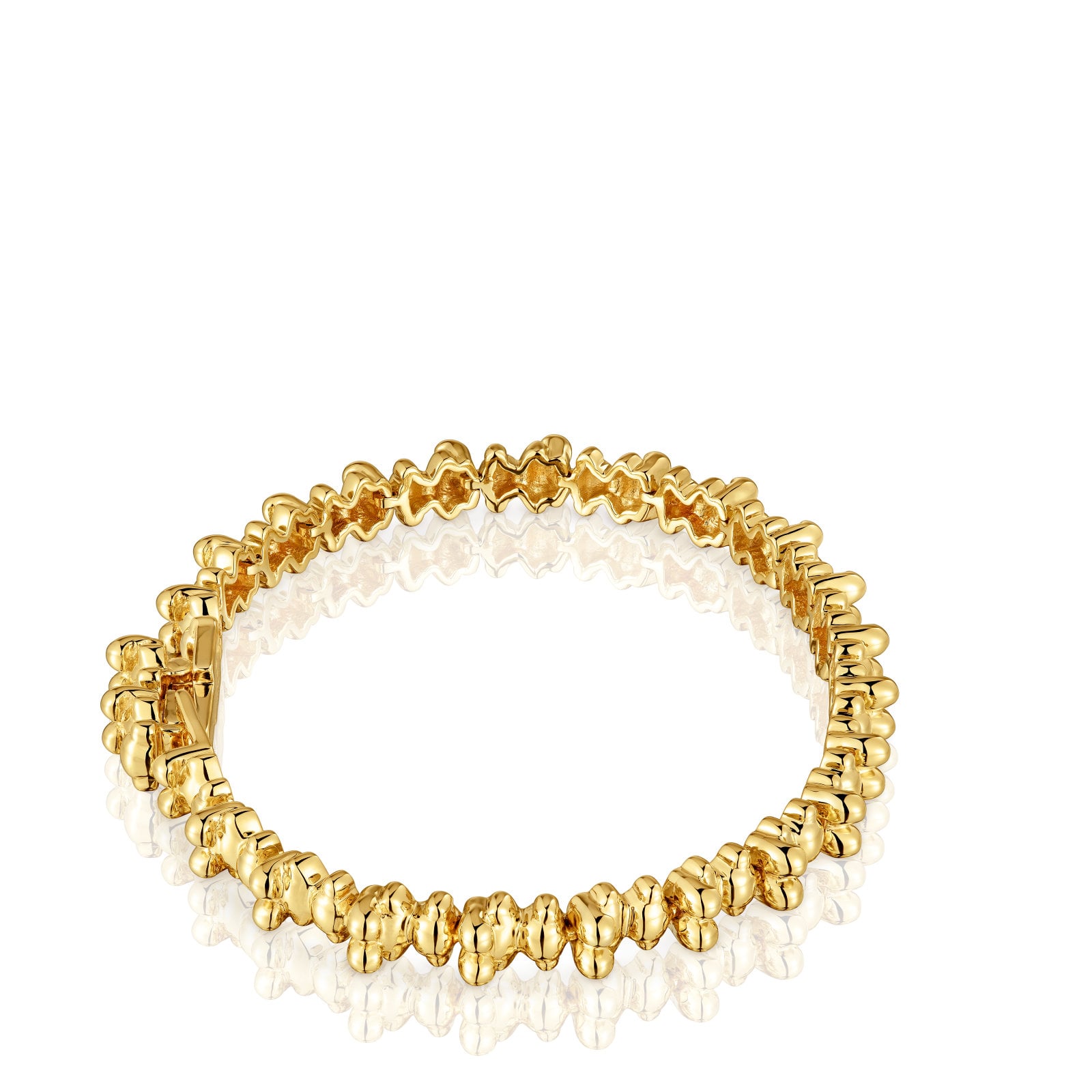 PULSERA TOUS PLATA 1ªLEY BAÑO OSOS 7,2MM - 1