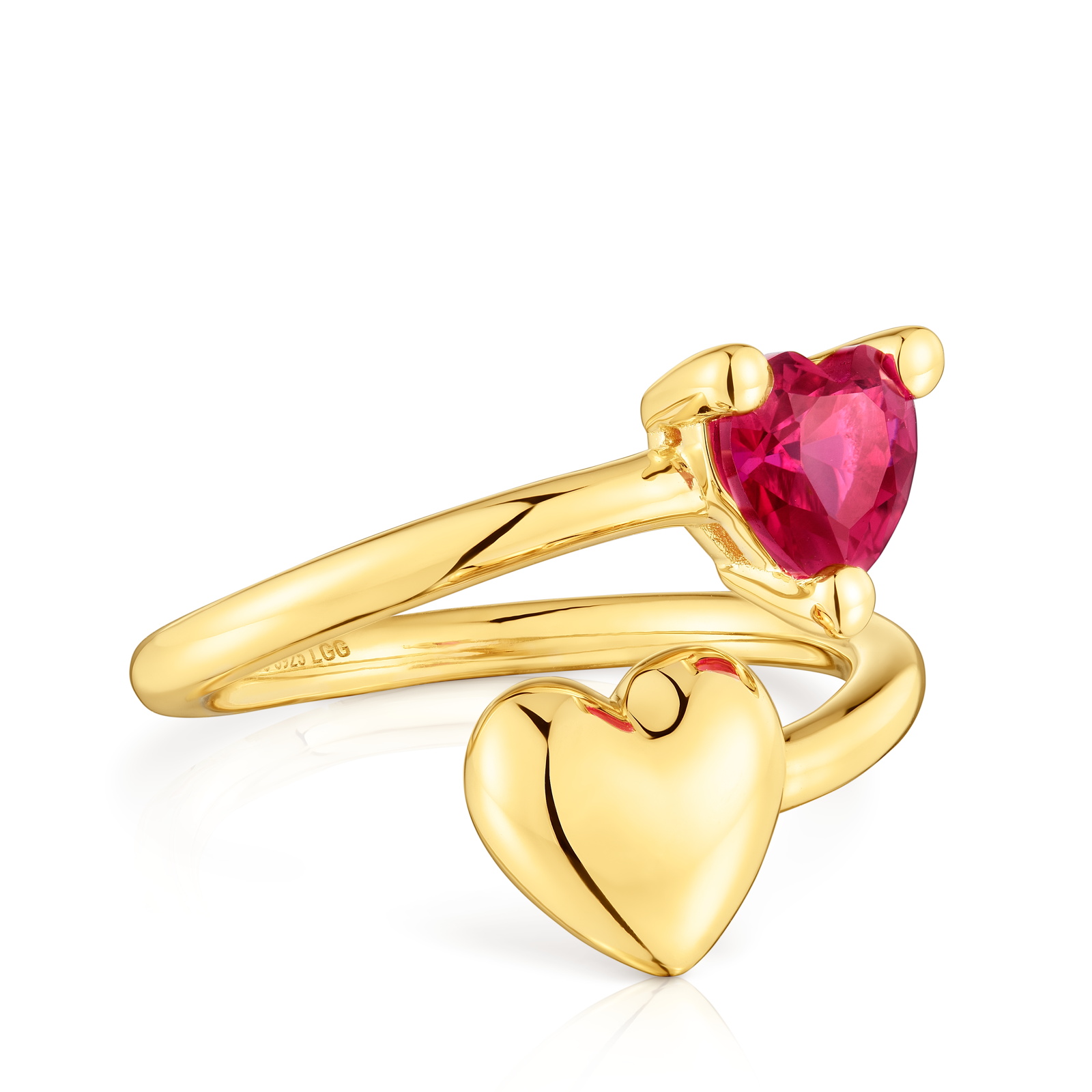 ANILLO TOUS ABIERTO BAÑO ORO 18 KT GARDEN OF LOVE LGG - 2