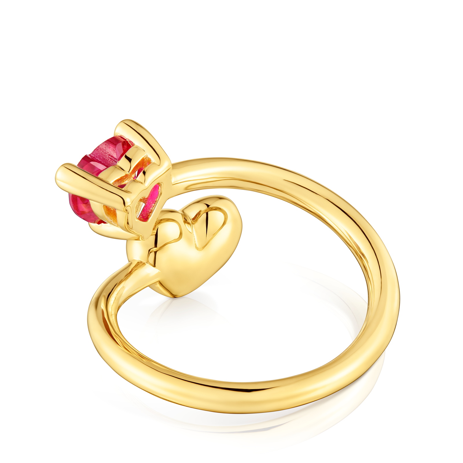 ANILLO TOUS ABIERTO BAÑO ORO 18 KT GARDEN OF LOVE LGG - 3