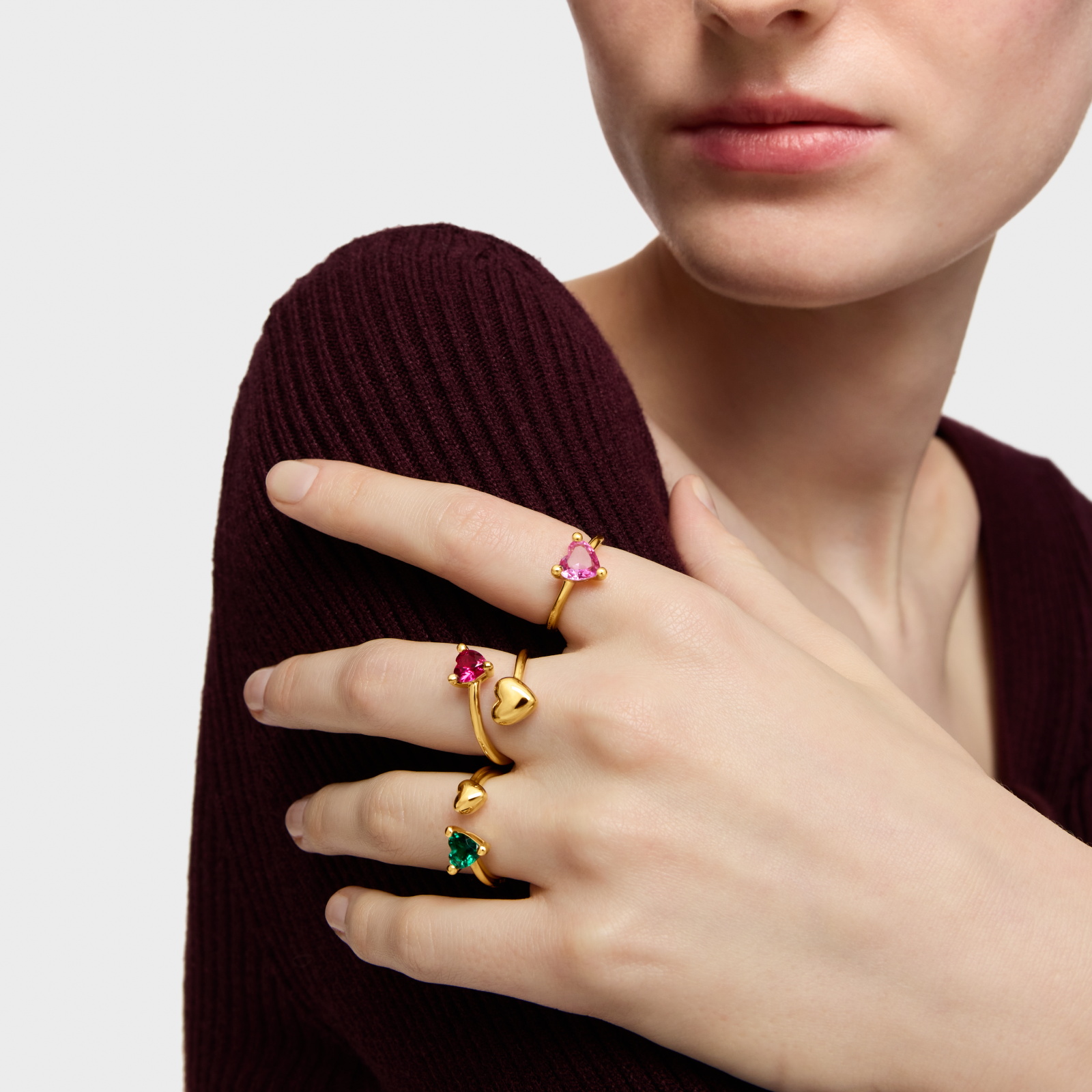 ANILLO TOUS ABIERTO BAÑO ORO 18 KT GARDEN OF LOVE LGG - 5
