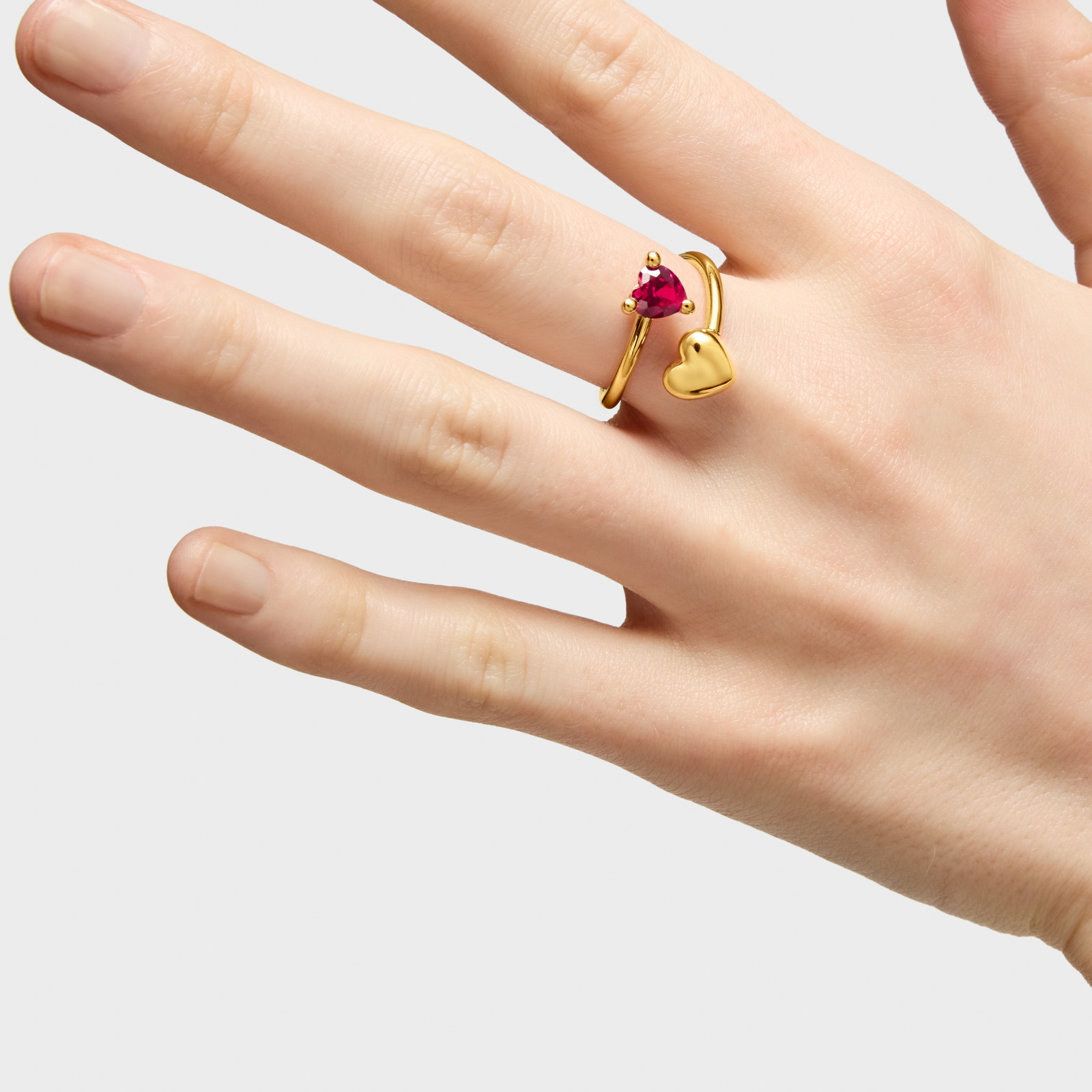ANILLO TOUS ABIERTO BAÑO ORO 18 KT GARDEN OF LOVE LGG - 6