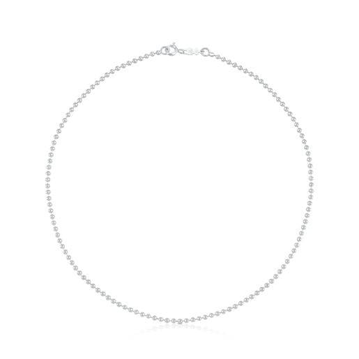 GARGANTILLA DE PLATA CON BOLAS MEDIANAS, 40 CM CHAIN - 5