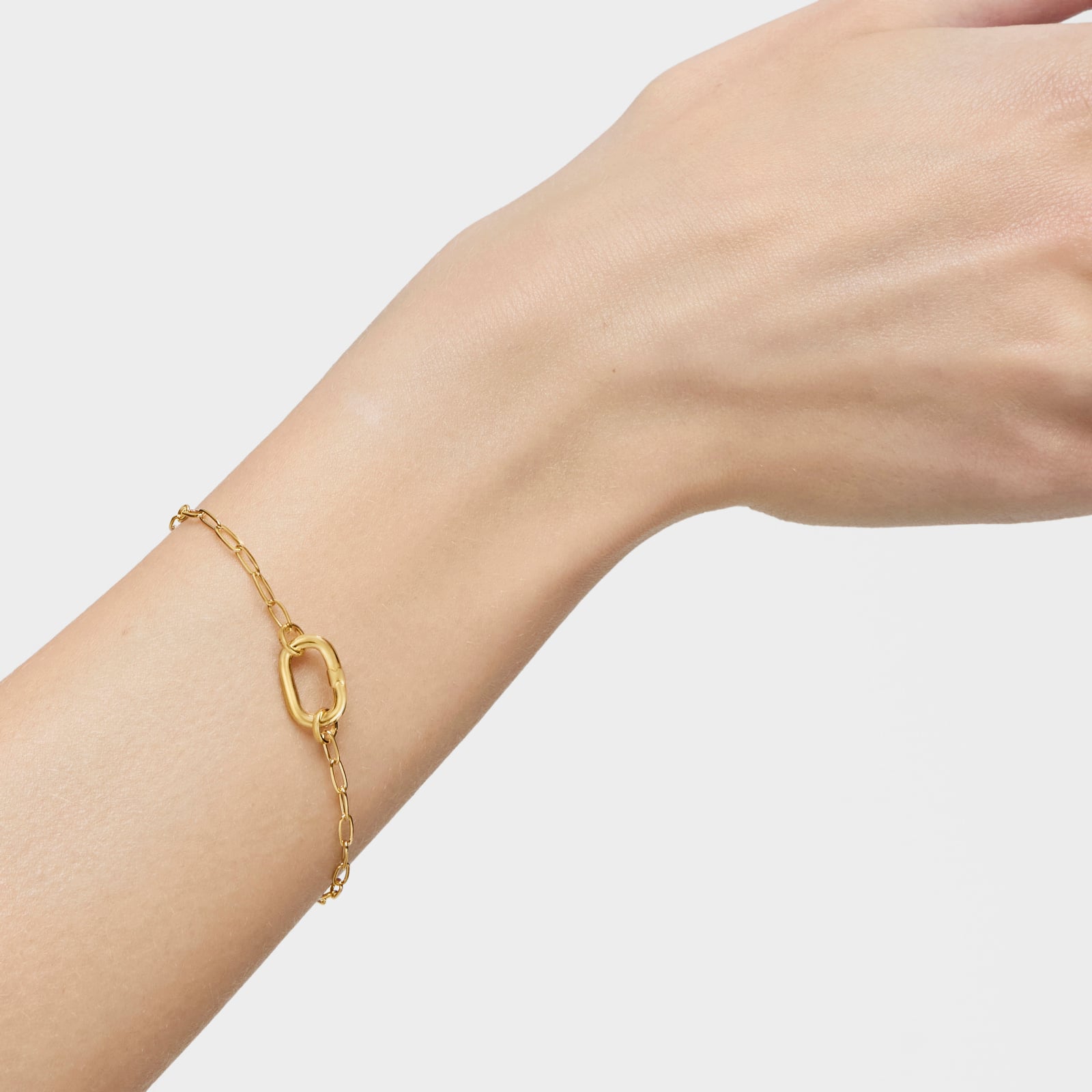 PULSERA PLATA 1ªLEU BAÑO ORO OVAL SMALL - 2