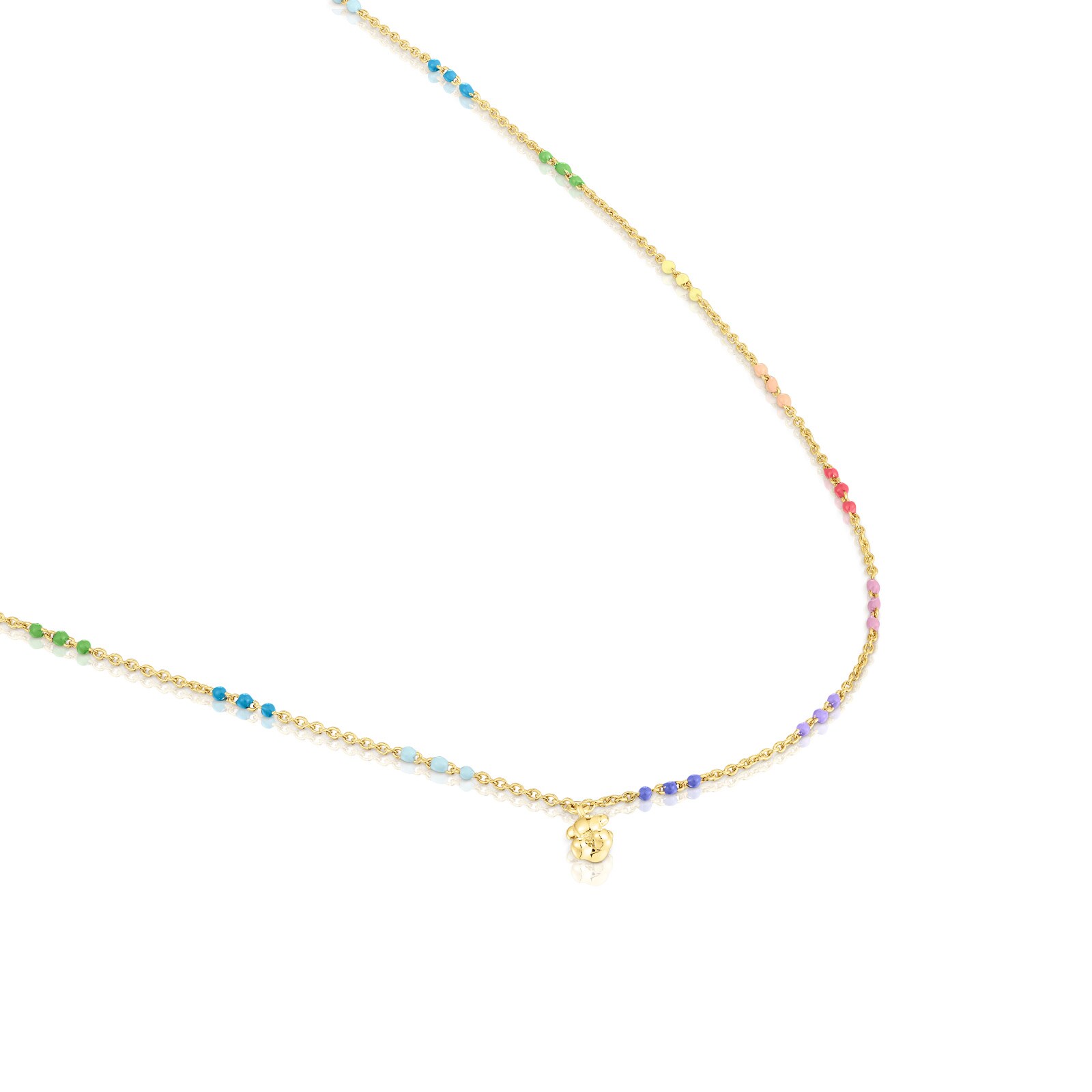 COLLAR CON BAÑO DE ORO 18 KT SOBRE PLATA Y ESMALTE BOLD BEAR - 3