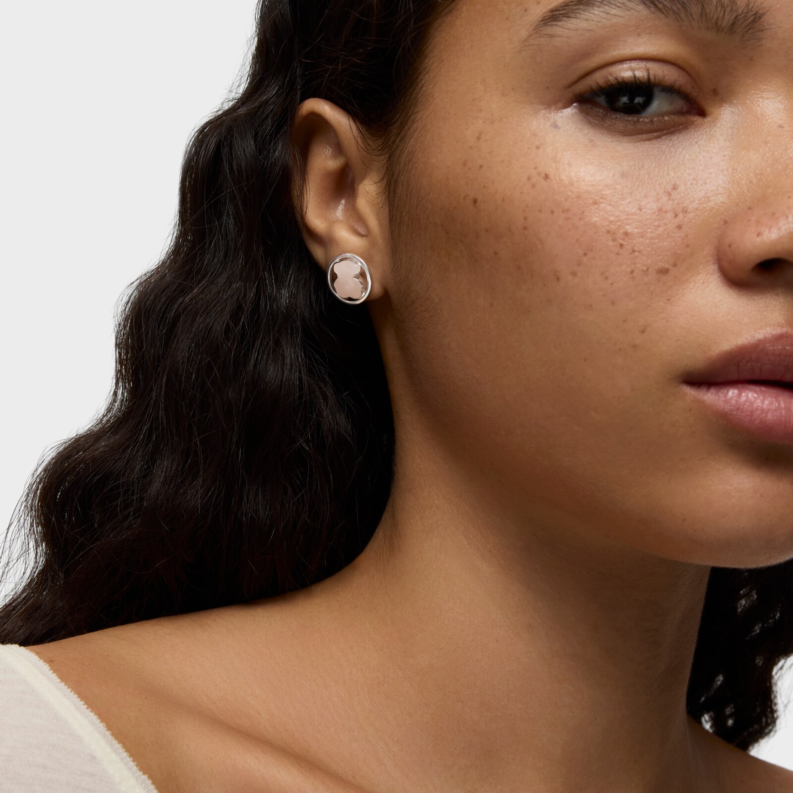 ARETES PLATA CUARZO GEMAS - 4