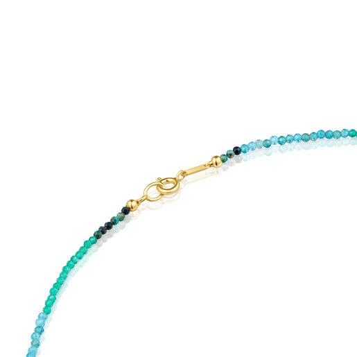 COLLAR PLATA BAÑO GEMA MULTI VERDE - 2