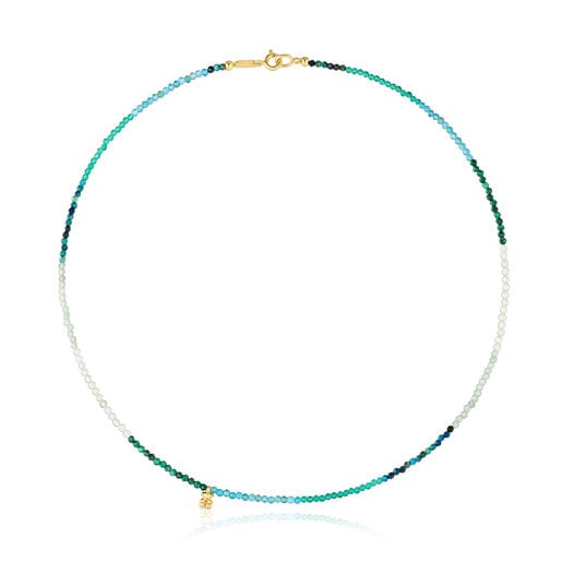 COLLAR PLATA BAÑO GEMA MULTI VERDE - 4