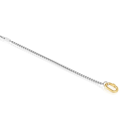 PULSERA ORO /ACERO HOLD OVAL 18CM - 2