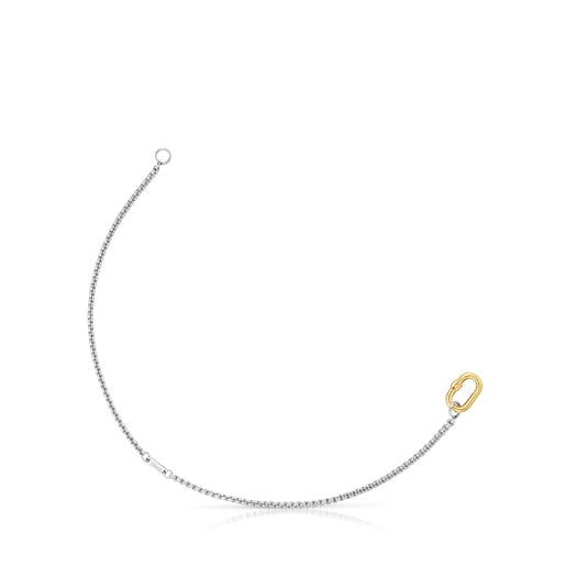 PULSERA ORO /ACERO HOLD OVAL 18CM - 4