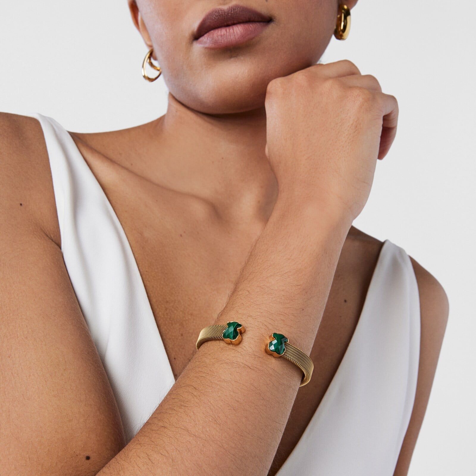 PULSERA ACERO IP PLATA - 4