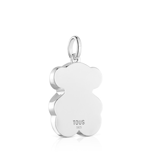 COLGANTE DE PLATA ICON COLOR OSO NACAR - 2