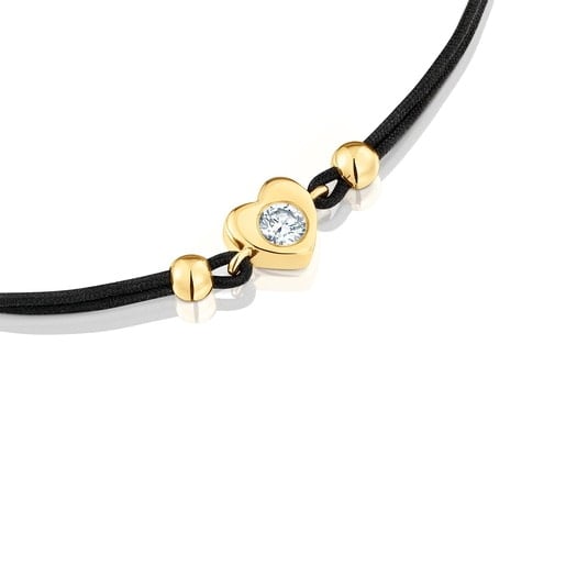 PULSERA CORAZÓN DE ORO CON DIAMANTES CREADOS EN LABORATORIO - 2