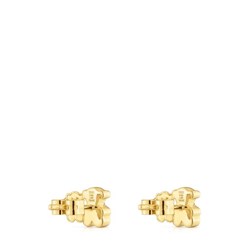 ARETES OSO DE ORO CON DIAMANTES CREADOS EN LABORATORIO LILI - 2