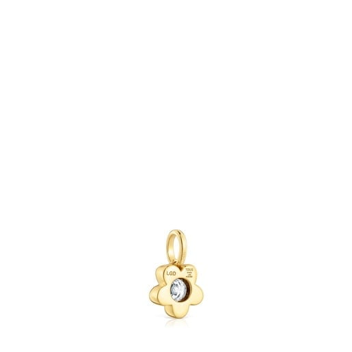 DIJE FLOR DE ORO CON DIAMANTE CREADO EN LABORATORIO LILI - 2