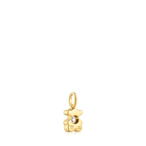 DIJE OSO DE ORO CON DIAMANTE CREADO EN LABORATORIO LILI - 1