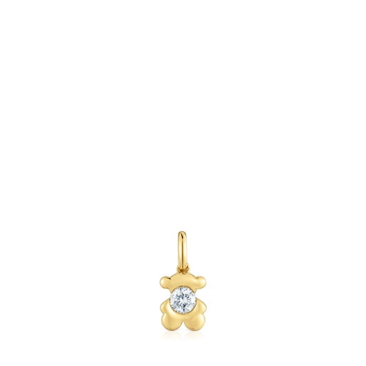 DIJE OSO DE ORO CON DIAMANTE CREADO EN LABORATORIO LILI - 3