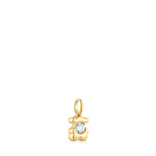 DIJE OSO DE ORO CON DIAMANTE CREADO EN LABORATORIO LILI - 4