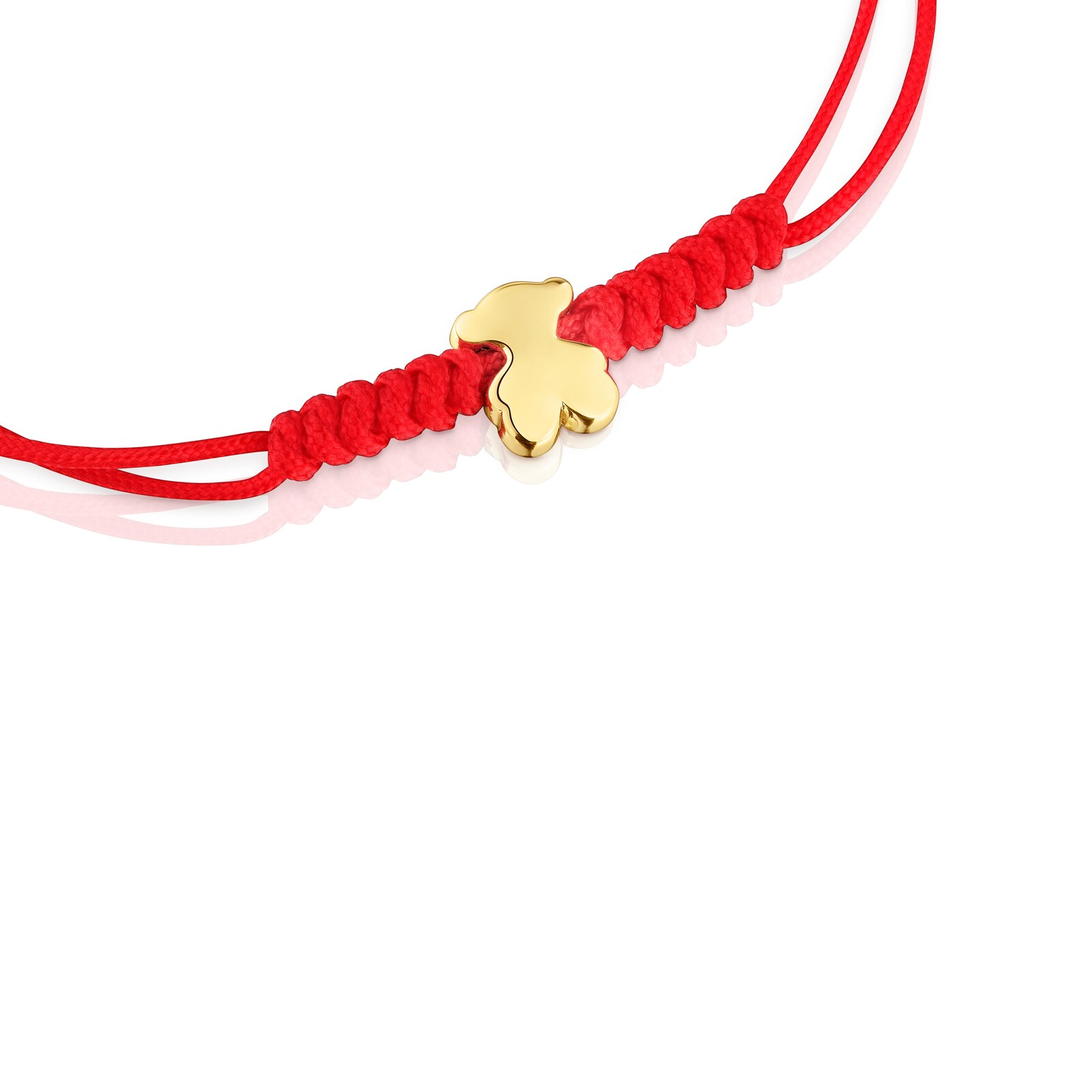 PULSERA DE ORO MOTIVO OSO Y NYLON EN COLOR ROJO SWEET DOLLS - 3