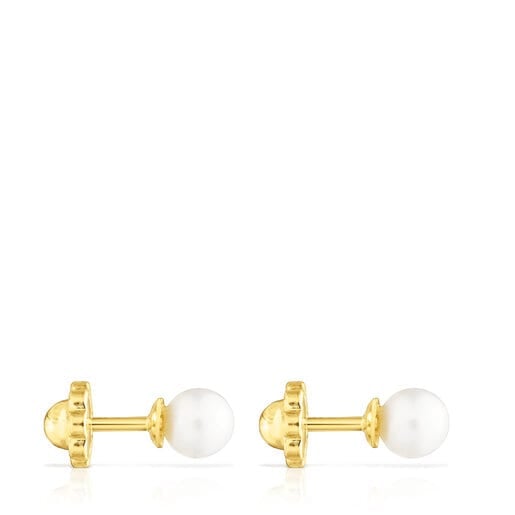 ARETES DE ORO Y PERLA BABY TOUS - 2
