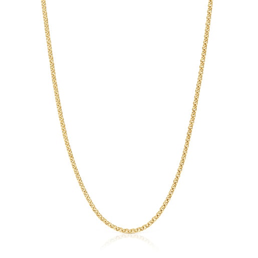 GARGANTILLA PLATA 1ªLEY BAÑO ORO 45CM - 1