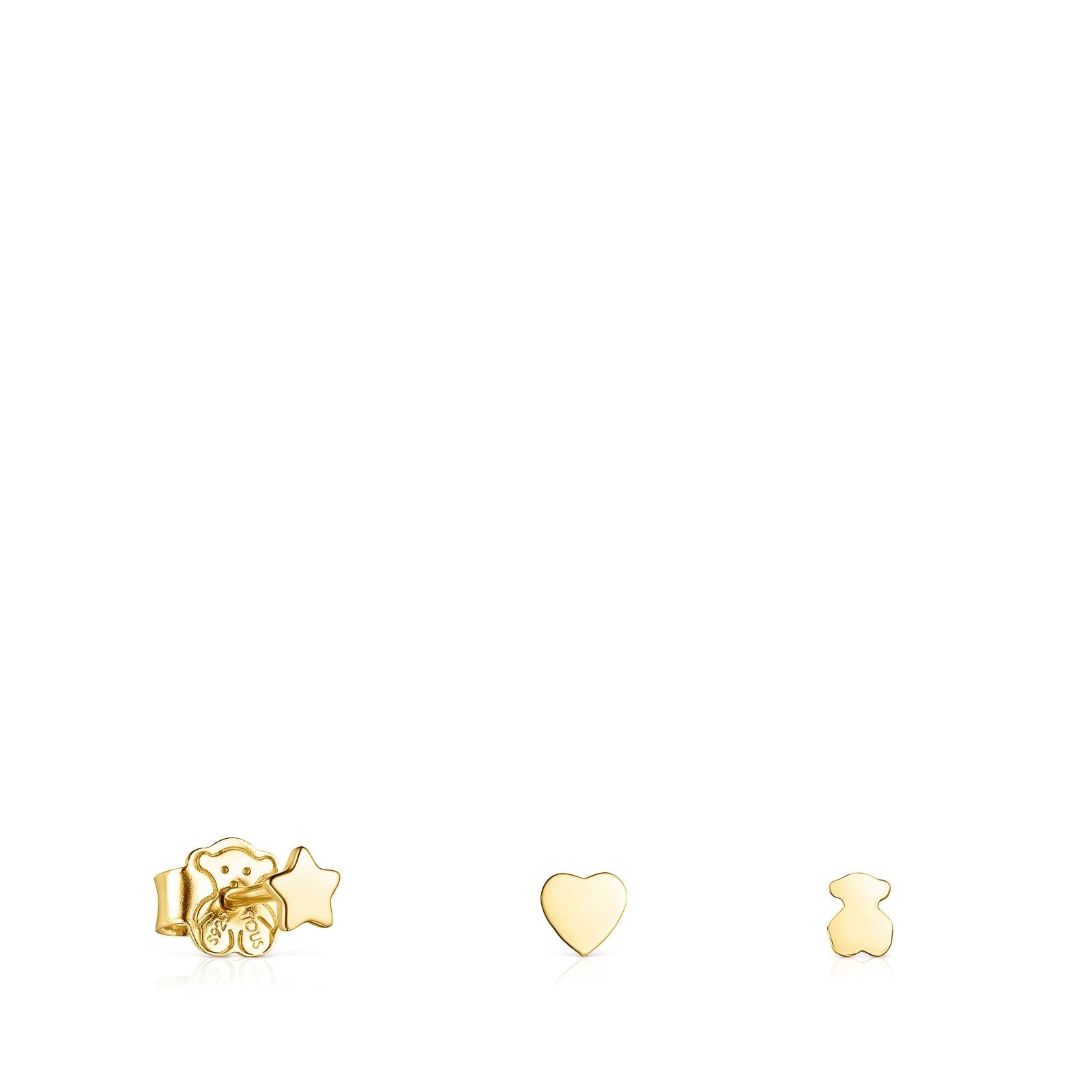 PACK DE ARETES CON BAÑO DE ORO 18 KT SOBRE PLATA COOL JOY - 1