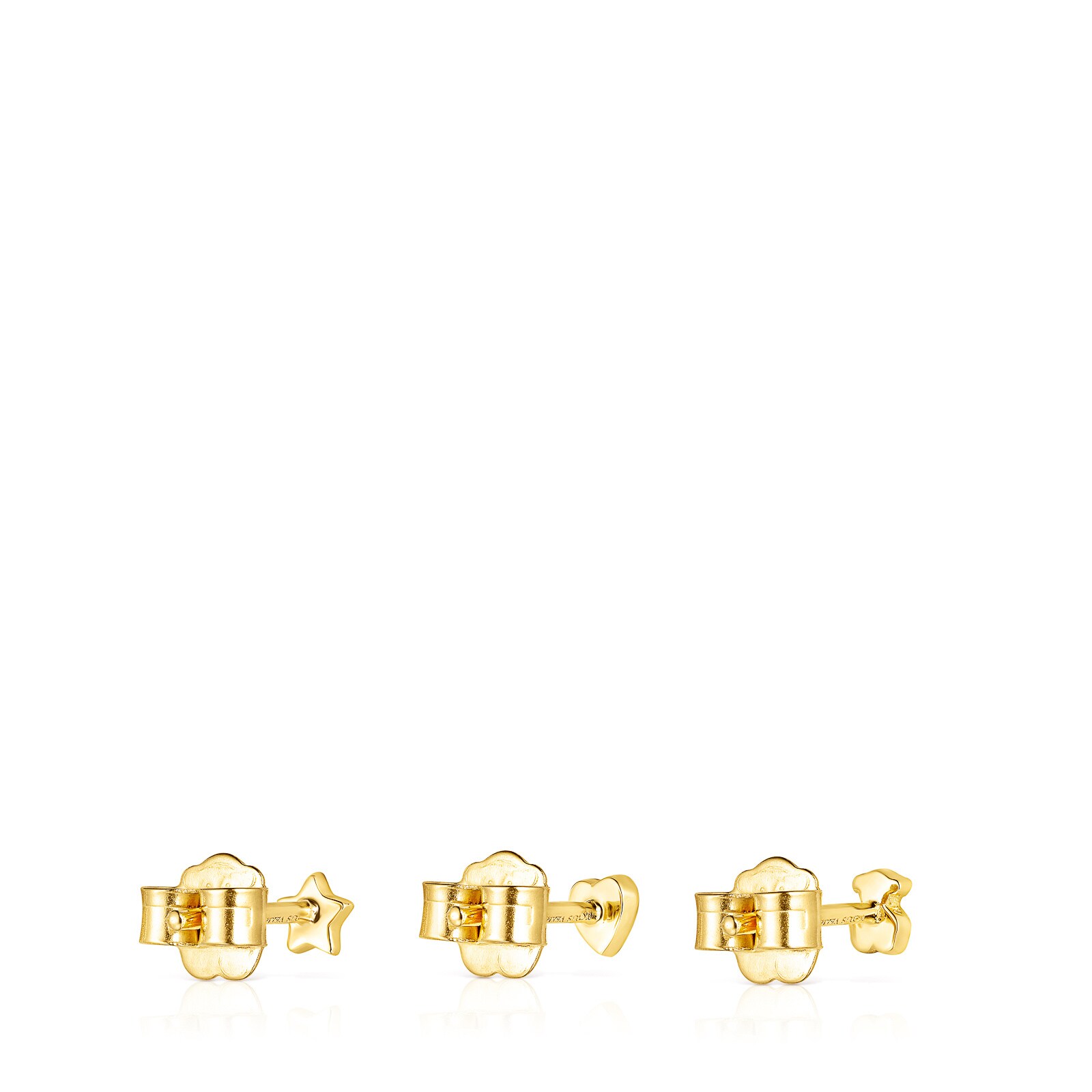 PACK DE ARETES CON BAÑO DE ORO 18 KT SOBRE PLATA COOL JOY - 3