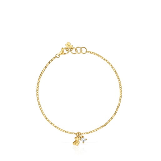 PULSERA BAÑADA EN ORO Y DIAMANTE - 1
