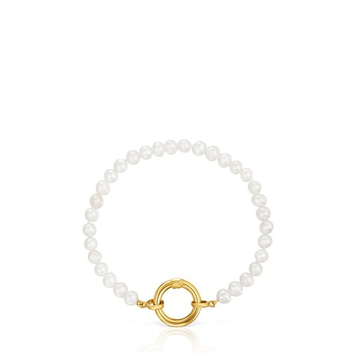 PULSERA DE PERLAS Y BAÑO DE ORO 18K - 1