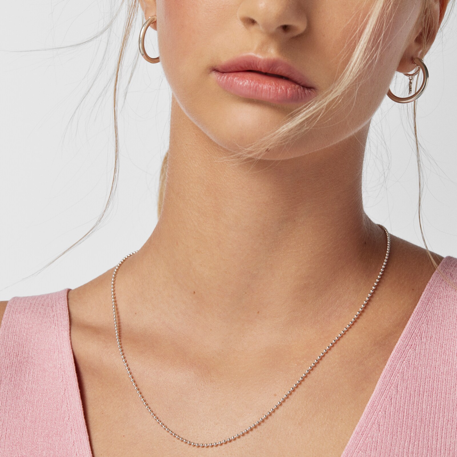 GARGANTILLA DE PLATA CON BOLAS, 50 CM CHAIN - 5