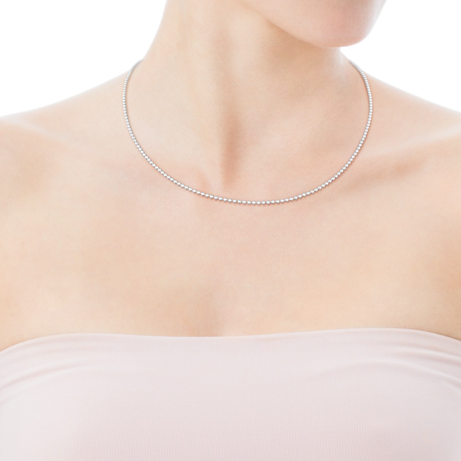 GARGANTILLA DE PLATA CON BOLAS, 50 CM CHAIN - 7