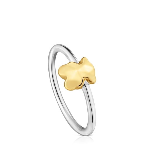 SORTIJA OSO BAÑADO EN ORO 7.5MM TALLA 12 - 3