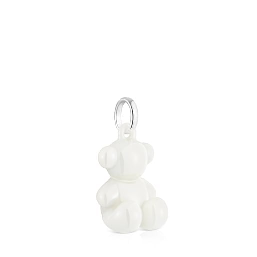 DIJE CERAMICA BLNC/PLATA 1ªLEY OSO - 1