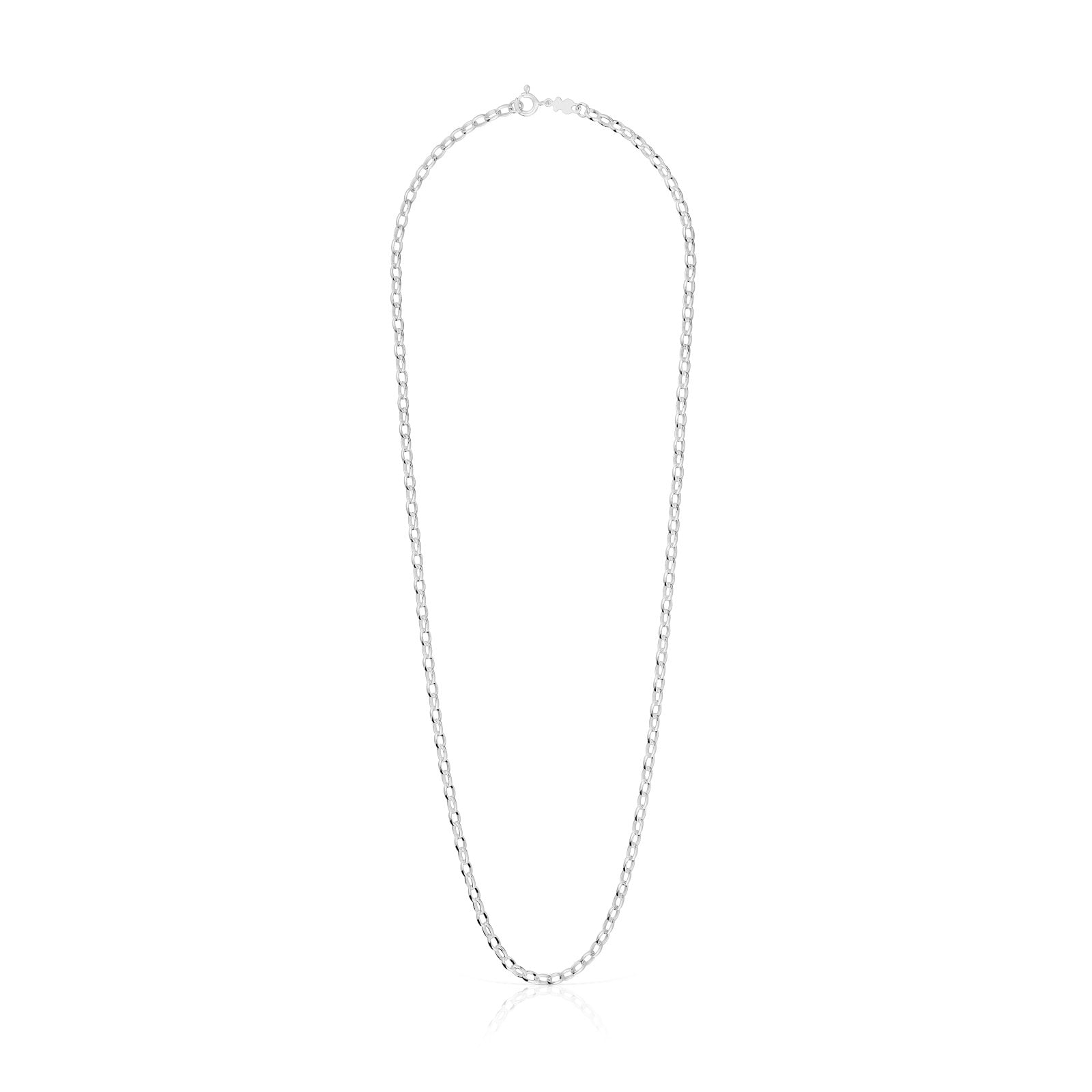 GARGANTILLA DE PLATA CON ANILLAS REDONDAS, 60 CM CHAIN - 1