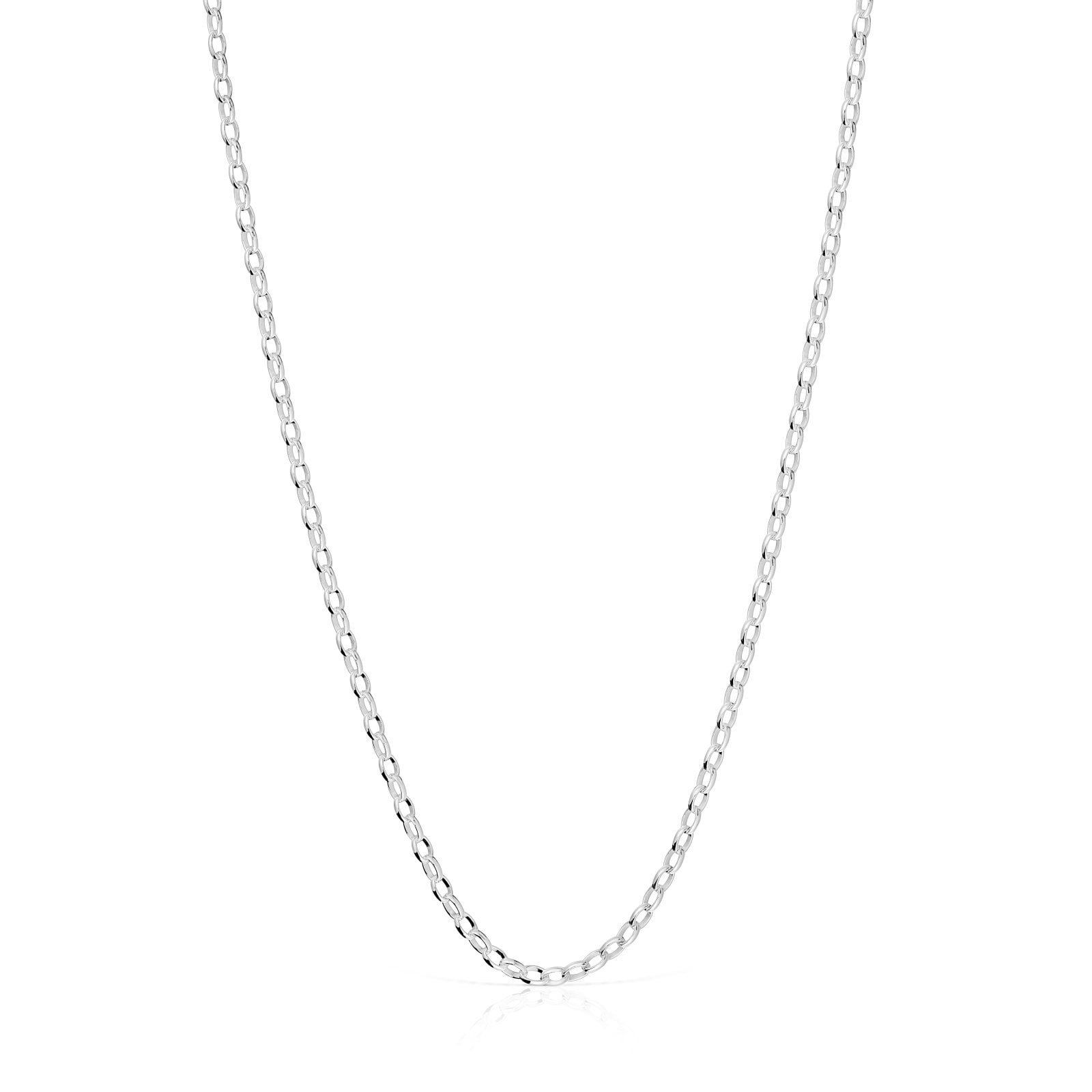 GARGANTILLA DE PLATA CON ANILLAS REDONDAS, 60 CM CHAIN - 2