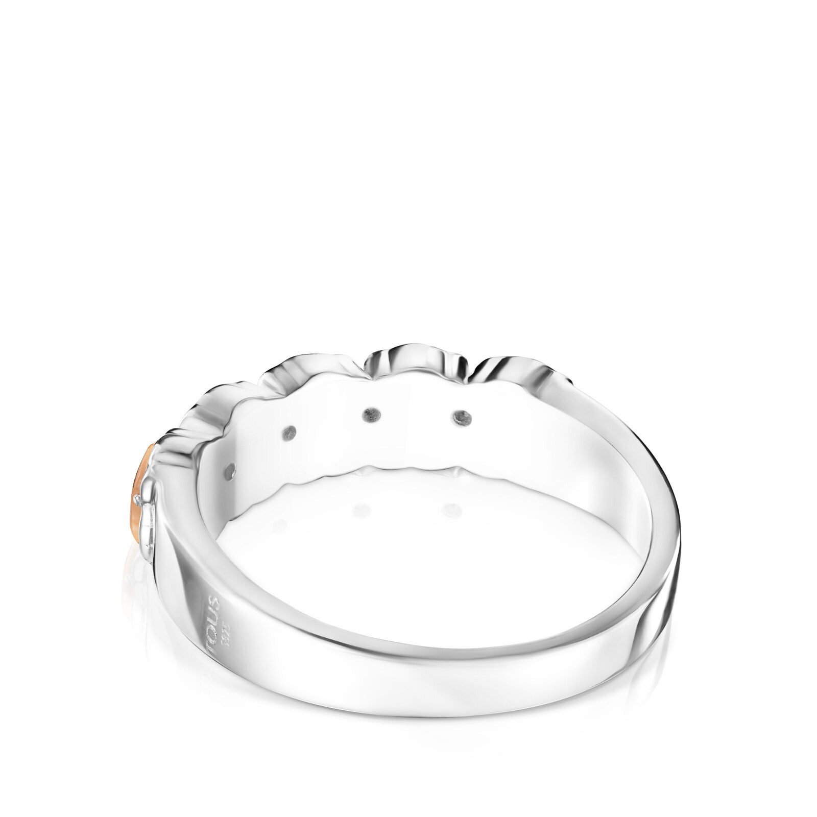 ANILLO DE PLATA CON GEMAS MULTICOLOR MOTIVO OSO MINI COLOR - 2