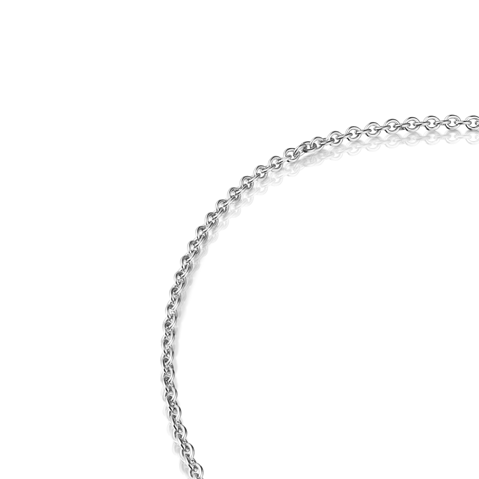 GARGANTILLA DE PLATA DE ANILLA PEQUEÑA, 42 CM. HOLD - 2