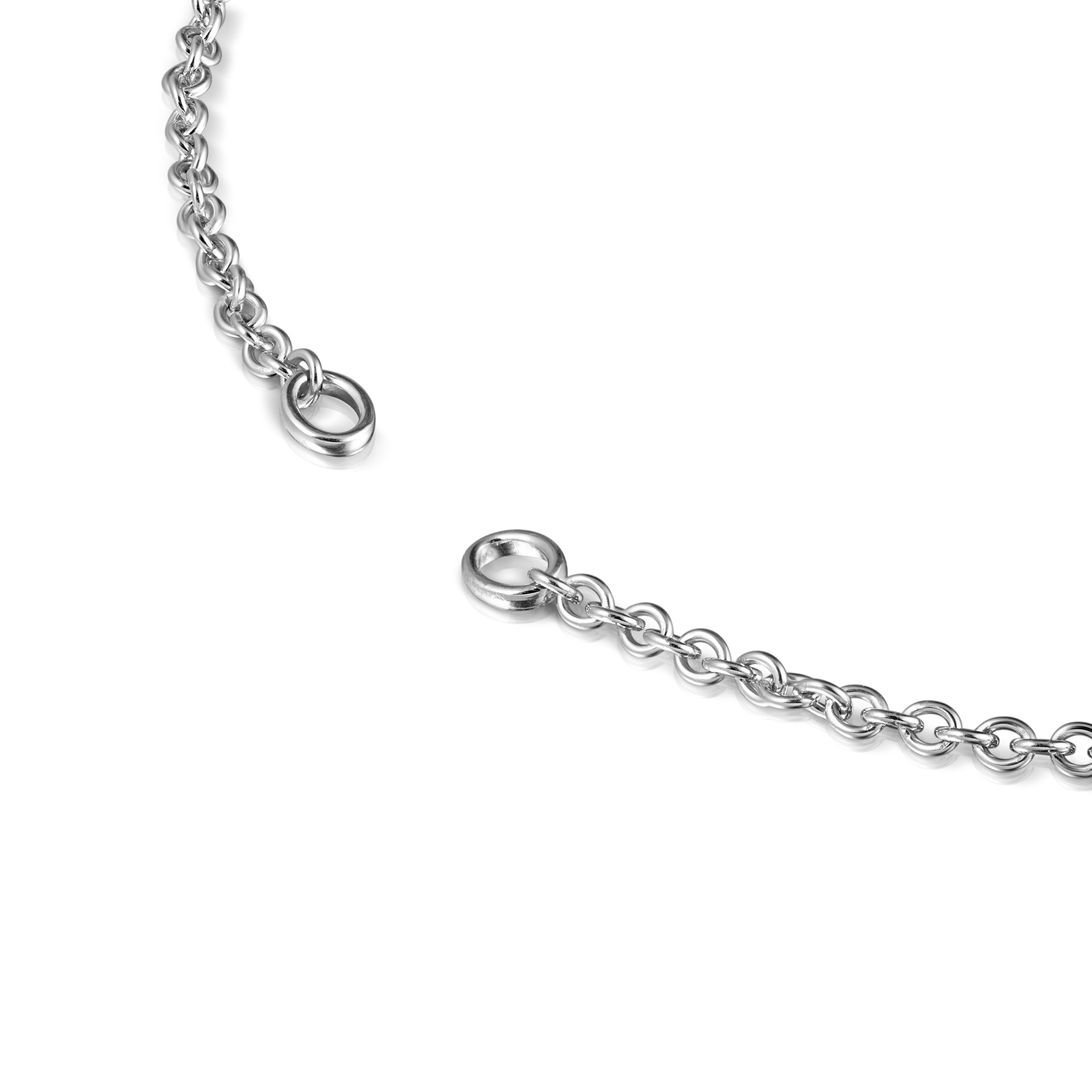 GARGANTILLA DE PLATA DE ANILLA PEQUEÑA, 42 CM. HOLD - 3